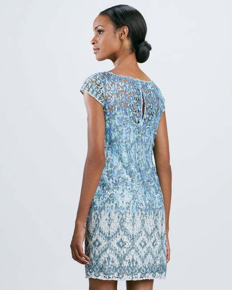 Kay Unger New York Ombre Lace Cocktail Dress