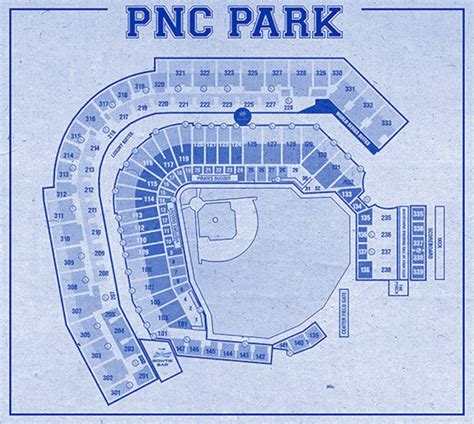 Print Of Vintage Pnc Park Seating Chart Seating Chart On Photo Etsy