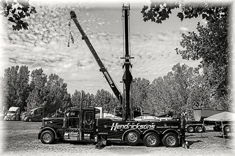 Semi Truck Wrecker B And W Photograph By Nick Gray Pixels