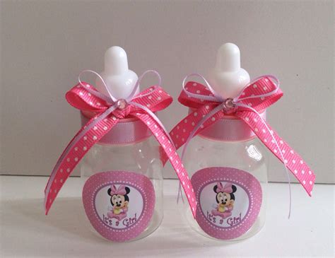 Safari theme baby shower invitations. 12 small 3.5 Minnie Mouse baby shower favors in pink and