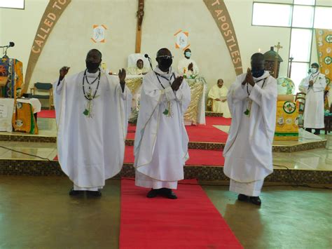 Archbishop Tarsizio Ziyaye Ordains Three Priests Of The Congregation Of