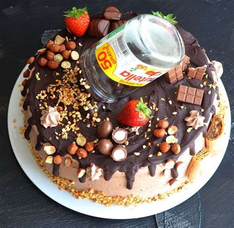 Melina's Rezeptearchiv: Nutella-Drip Cake / Schoko-Junkie Torte - Rezept für feste Schokoladen ...