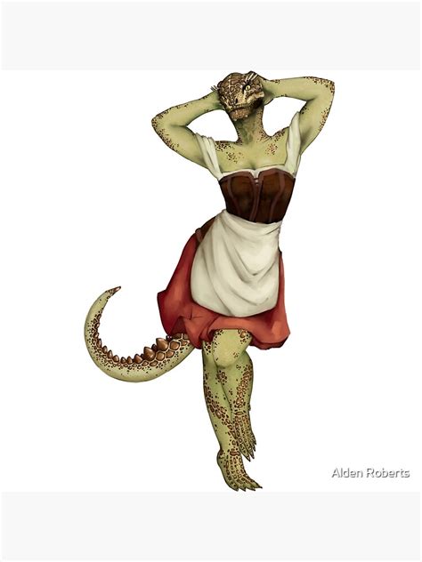 Lusty Argonian Maid Pinup 7 Art Print For Sale By Weebitmuddled
