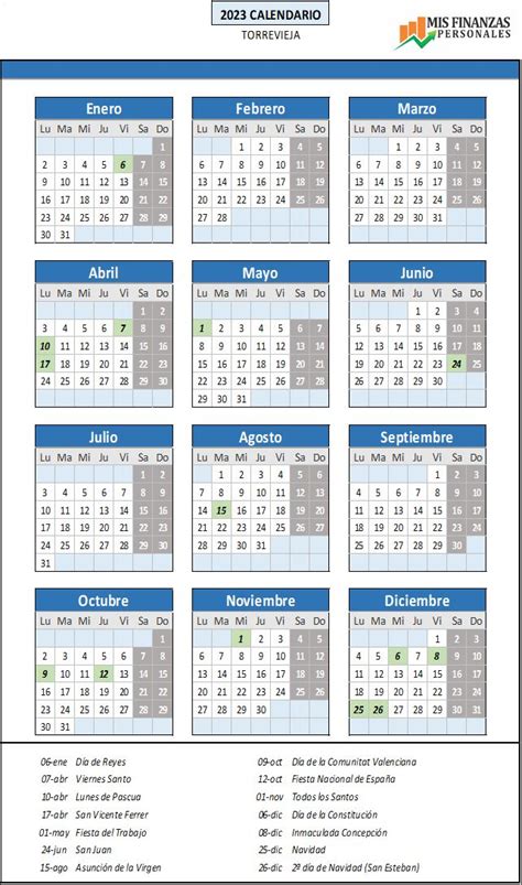 Calendario Laboral Torrevieja2023 Mis Finanzas Personales