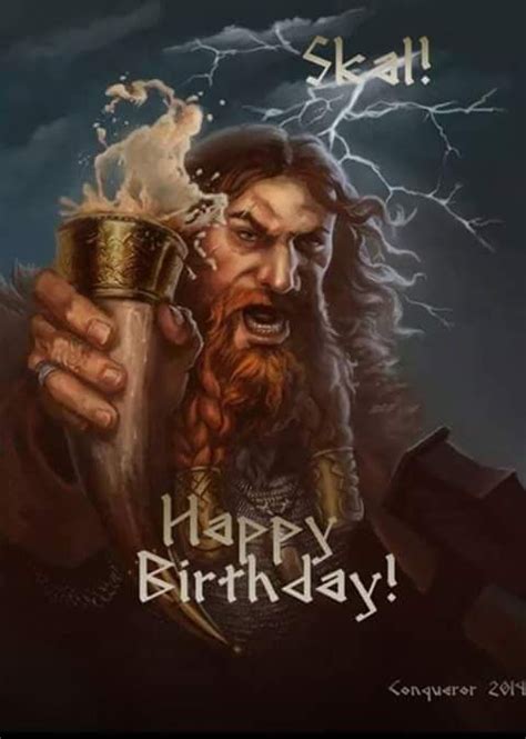 Happy Birthday Card Viking Style Viking Quotes Warrior Quotes