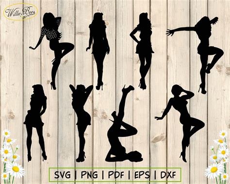 Pinup Girl Silhouette Svg Sexy Pin Up Girl Svg Sexy Ladies Etsy