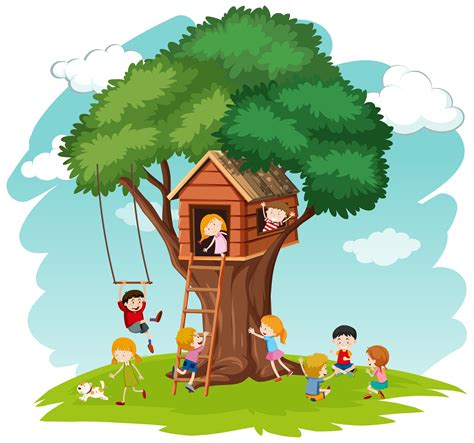Рисунок домик на дереве Много фото