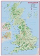 Primary UK Wall Map Physical | Wall maps, Map, Physics