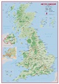 Primary UK Wall Map Physical | Wall maps, Map, Physics