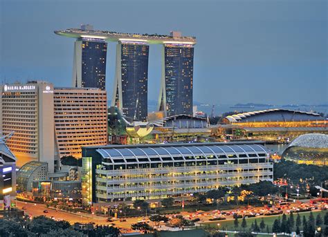 Marina Bay Sands And Oriental Mandarin Hotels An Aerial View Flickr