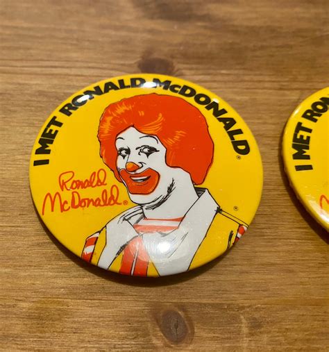 2 I Met Ronald Mcdonald Vintage Pins Etsy