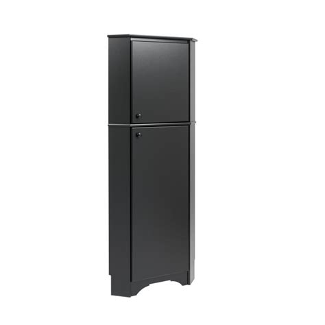 They can also keep prying eyes from smaller valuable items and you might want to plan alternative storage for your corners such as shelves or rails that are open, less expensive and more appropriate to the space. Elite Tall 2-Door Corner Storage Cabinet | Prepac MFG