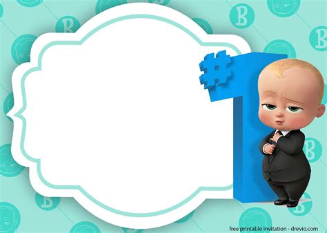 Easy to customize by adding photo and text. Baby Boss Invitation Template for Your Adorable Little ...
