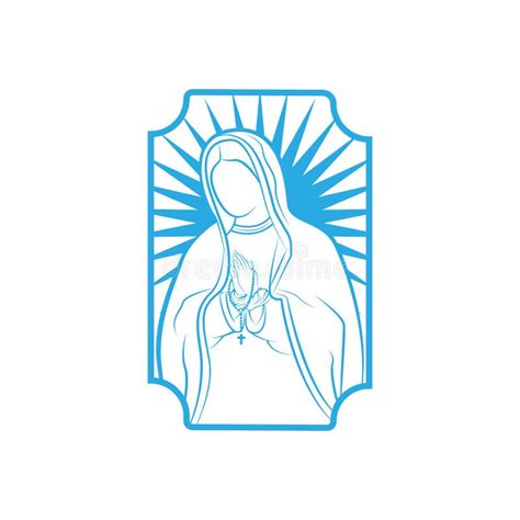 Our Lady Vector Logo Illustrations Outline Template Our Lady Of