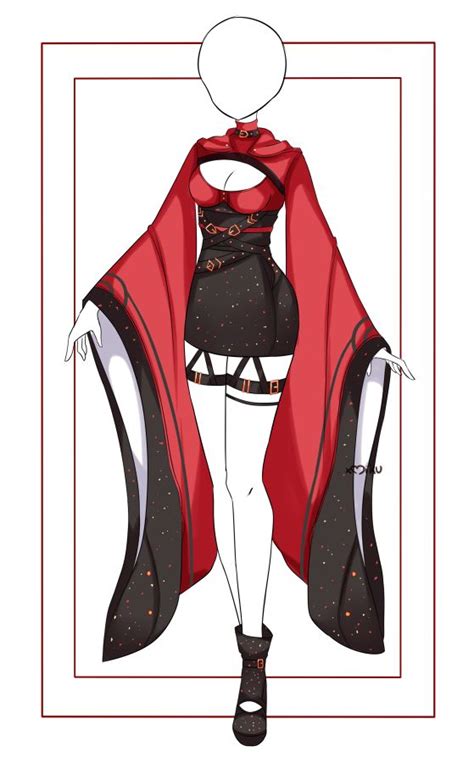Open Auction Outfit Lineart By XMikuChuu On DeviantArt Drawing Anime Clothes Anime