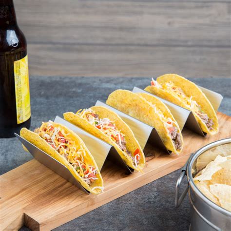 Diy taco holder from the tortilla channel 5. Choice Stainless Steel Taco Holder with 3 or 4 Compartments