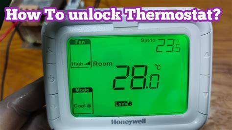 Honey Well Thermostat Keypad Unlock Thermostat Lock And Unlock How To Unlock Honeywell