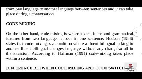 Code Switing And Code Mixing Definition Difference Types Of Code Switching And MixingEasy
