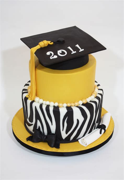 Friends and family can grab a handful of treats or use the blue candy scoops to get a generous serving. Zebra And Gold Graduation - CakeCentral.com