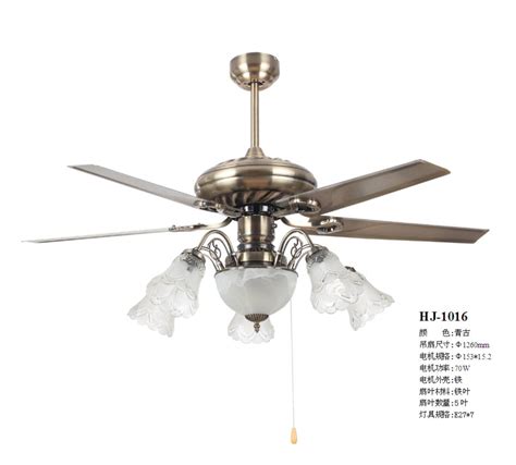 Antique brass ceiling fan with switch control: European antique decorative ceiling lamp living room ...
