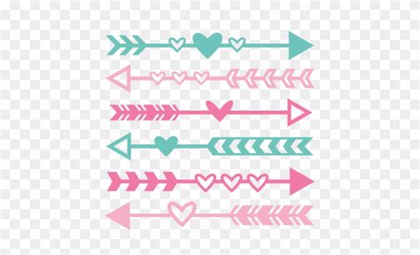 Valentine Arrow Set Svg Scrapbook Cut File Cute Clipart Arrow With