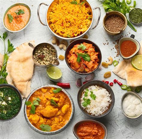 Traditional Indian Cuisine Stock Photo Image Of Chutney 156687326