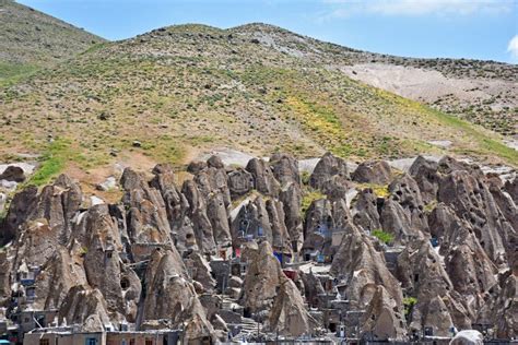Houses Of Kandovan Ancient Iranian Cave Village In The Rocks Near