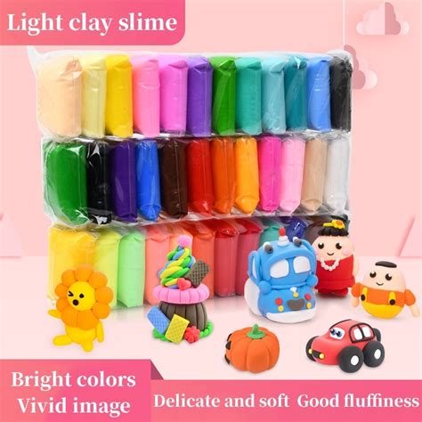 Children Ultralight Soft Modelling Clay Slime 36 Colors Diy Plasticine