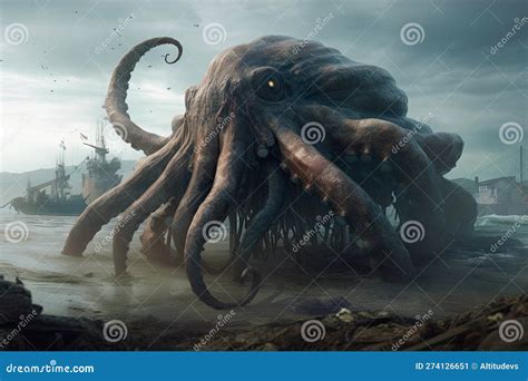 Giant Octopus, Ready To Battle Unknown Enemy with Eight Powerful