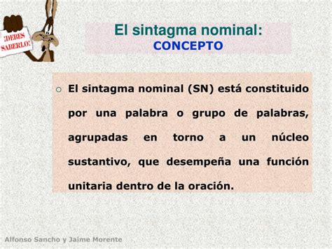 Ppt El Sintagma Nominal Concepto Powerpoint Presentation Free