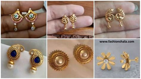 New Light Weight Daily Wear Gold Earrings Designs Ethnic Fashion Inspirations