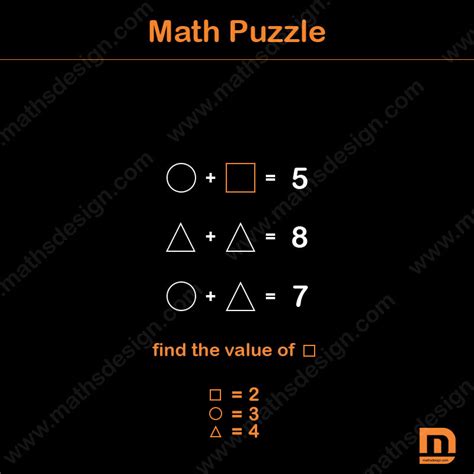 Find The Value Of Shapes Math Puzzles Iq Riddles Brain Teasers Md