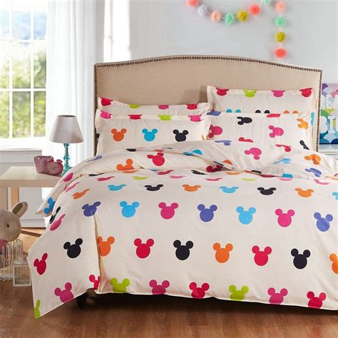 Mickey Mouse Colors Kids Bedding Set Queen 4pcs Sale