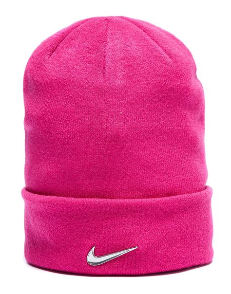 Nike Swoosh Beanie Hat In Pink Lyst