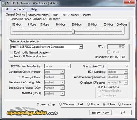 Optimize Your Internet Connection With Sg Tcp Optimizer