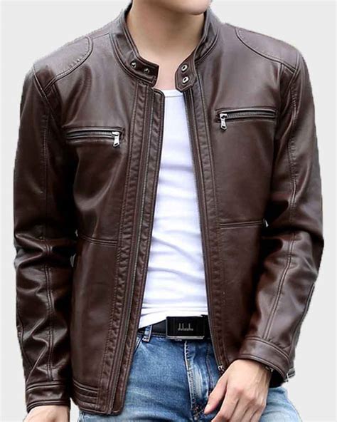 Check spelling or type a new query. Mens Dark Brown Casual Leather Jacket - Danezon