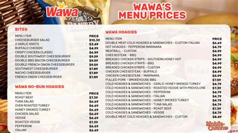 Updated Wawa Menu Prices Secret Items 2023