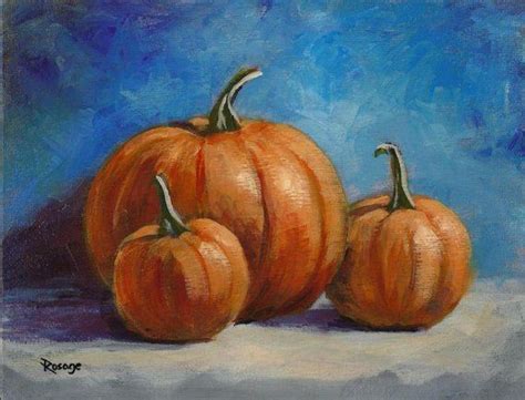 Items Similar To Pumpkins Still Life Original Daily Painting By