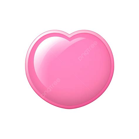 Heart In Pink Circle Button Button Ui Design Label Png Transparent