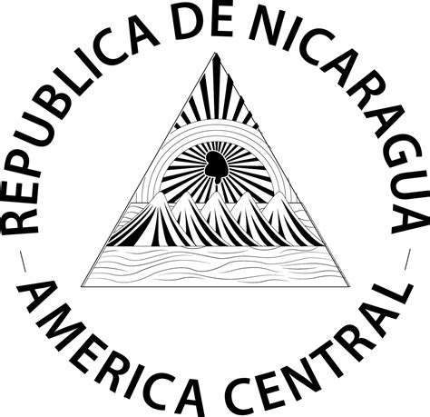 Escudo de Nicaragua blanco y negro Imágenes Totales