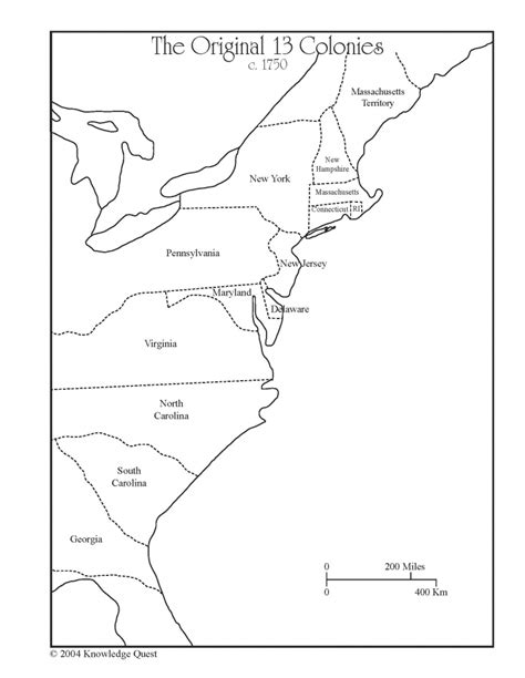 13 Colonies Printable Map Printable World Holiday