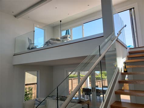 La Jolla Custom Tempered Interior Glass Railing Patriot Glass And