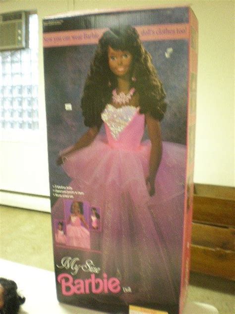 2066 My Size Barbie Doll In Original Box Black Lot 2066