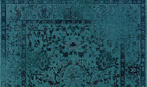 Teal Blue Overdyed Style Area Rug Woodwaves