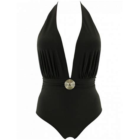 Maillot De Bain Une Pi Ce Noir Janine Robin Lemon Curve