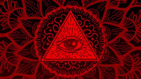Eye Of Providence With Mandala Background Red Evil Colors Youtube