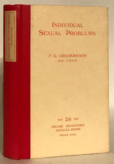 Individual Sexual Problems Psyche Miniatures Medical Series Par Crookshank F G Near Fine