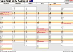 Blank printable calendar 2022 or other years. Australia Calendar 2022 - Free Printable Excel templates