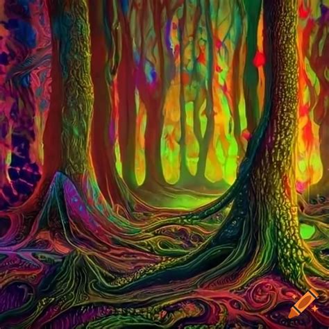 Psychedelic Forest On Craiyon