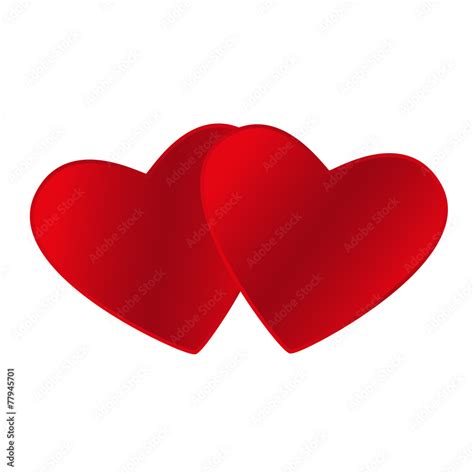 Hearts Overlapping Stock Vektorgrafik Adobe Stock